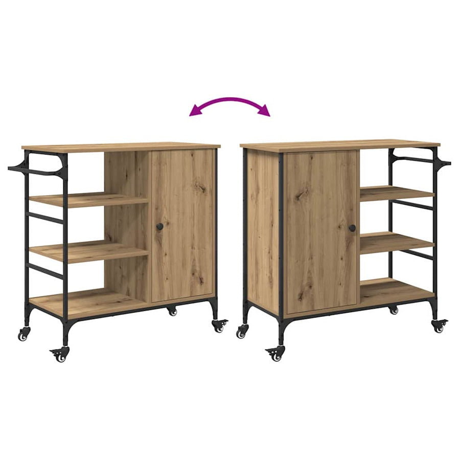 Keuken Trolley Artisan Eiken 87.5 x 39 x 84.5 cm Bewerkt hout