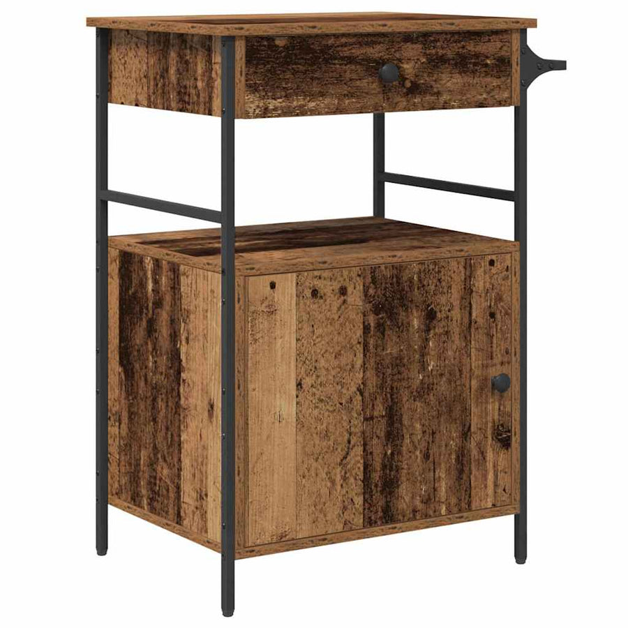 Keuken Trolley Oudhout 56 x 43 x 89,5 cm Bewerkt hout