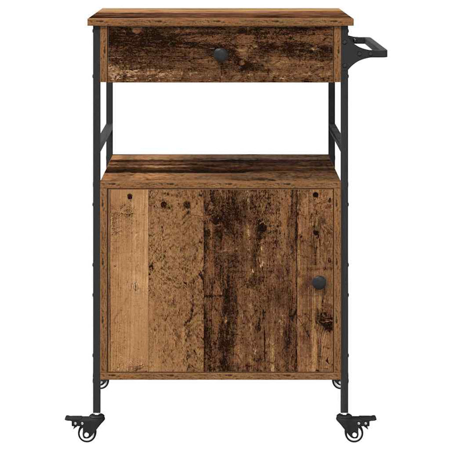 Keuken Trolley Oudhout 56 x 43 x 89,5 cm Bewerkt hout