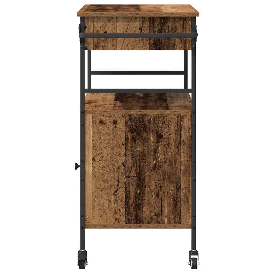 Keuken Trolley Oudhout 56 x 43 x 89,5 cm Bewerkt hout