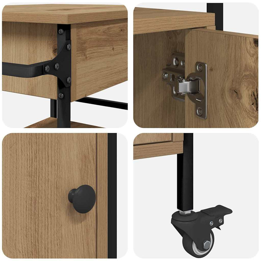 Keuken Trolley Artisan Eiken 56 x 43 x 89,5 cm Bewerkt hout