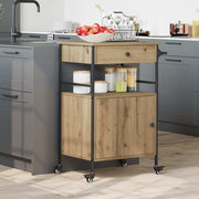 Keukentrolley 56x43x89,5 cm bewerkt hout