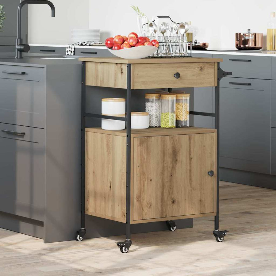 Keuken Trolley Artisan Eiken 56 x 43 x 89,5 cm Bewerkt hout