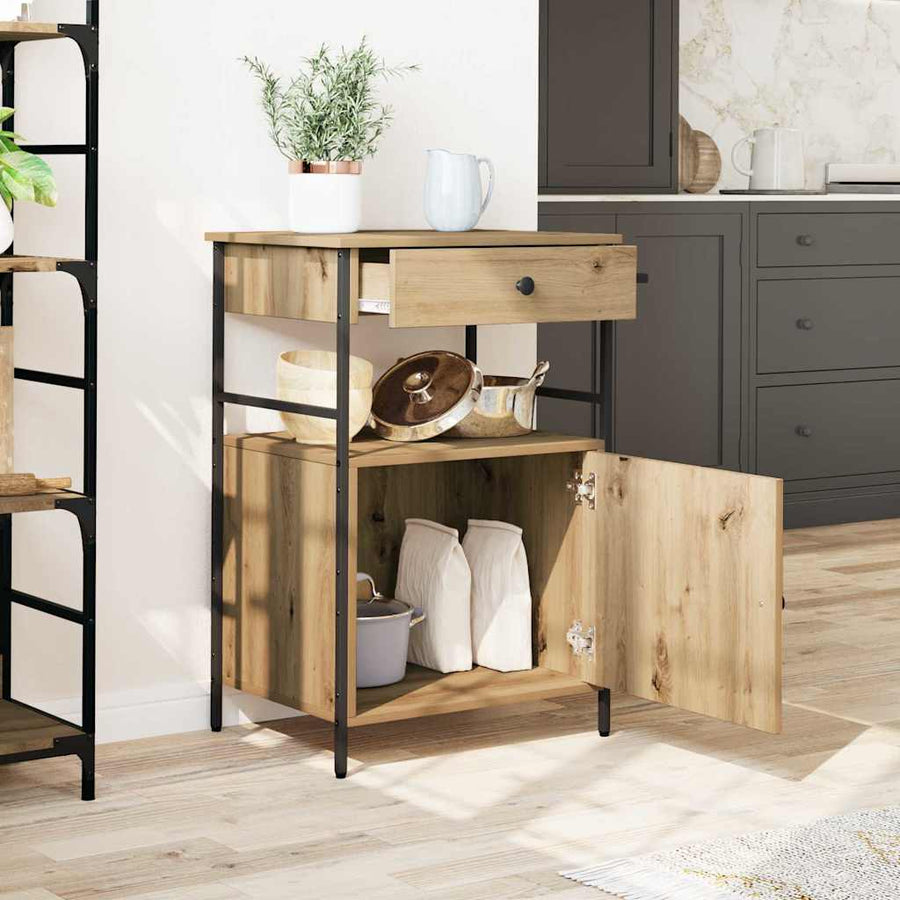 Keuken Trolley Artisan Eiken 56 x 43 x 89,5 cm Bewerkt hout
