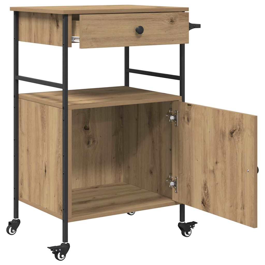 Keuken Trolley Artisan Eiken 56 x 43 x 89,5 cm Bewerkt hout