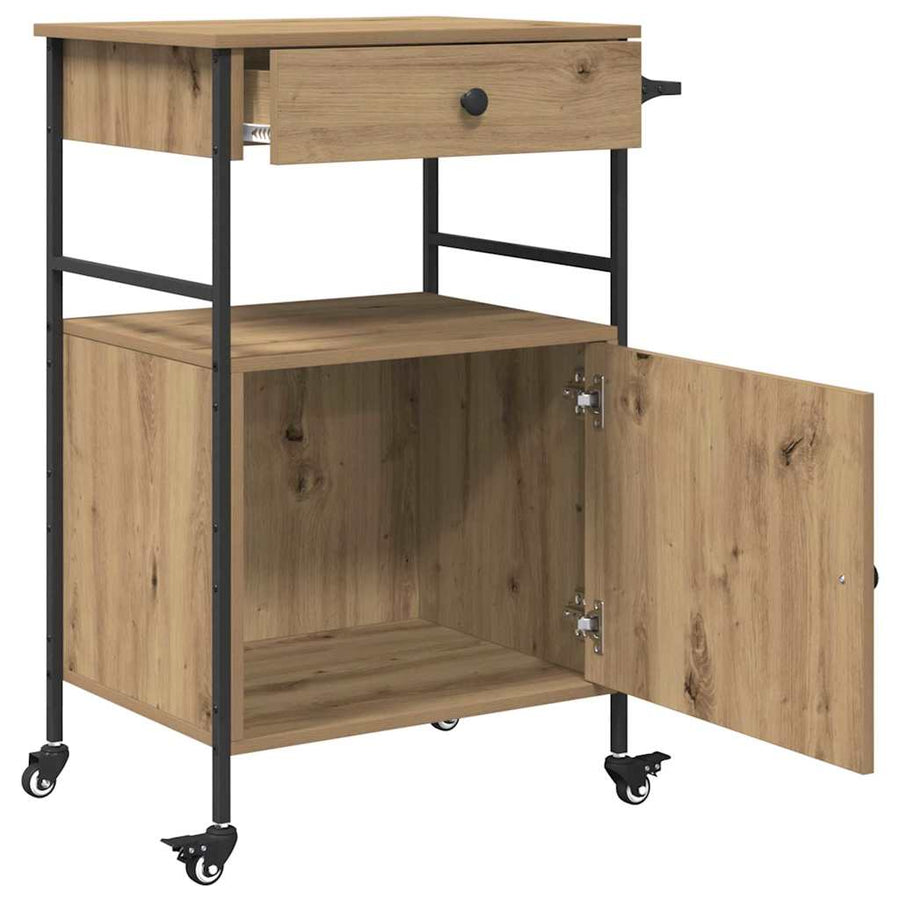 Keuken Trolley Artisan Eiken 56 x 43 x 89,5 cm Bewerkt hout