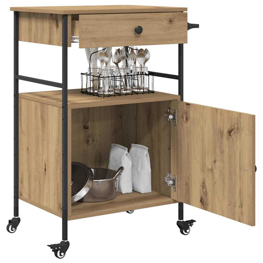 Keuken Trolley Artisan Eiken 56 x 43 x 89,5 cm Bewerkt hout