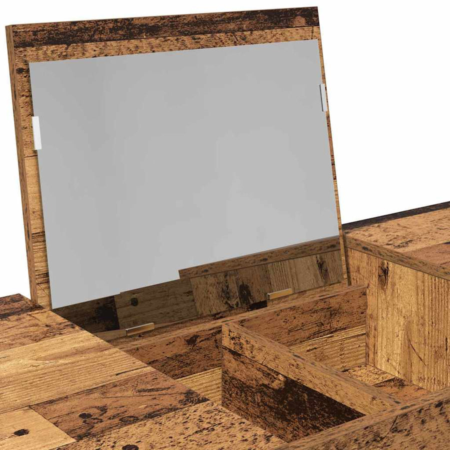 Cosmetische Tafel met lade met opslag Oudhout 100 x 45 x 76 cm