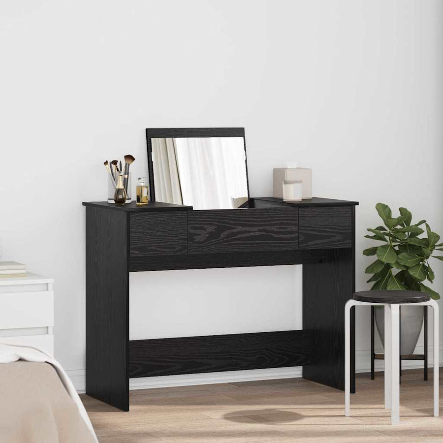 Cosmetische Tafel met lade Zwart Eiken 100 x 45 x 76 cm