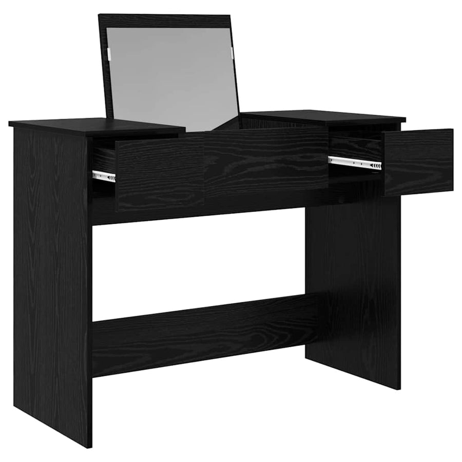 Cosmetische Tafel met lade Zwart Eiken 100 x 45 x 76 cm