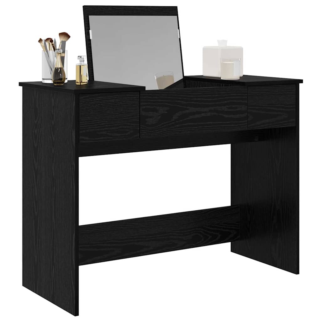 Cosmetische Tafel met lade Zwart Eiken 100 x 45 x 76 cm