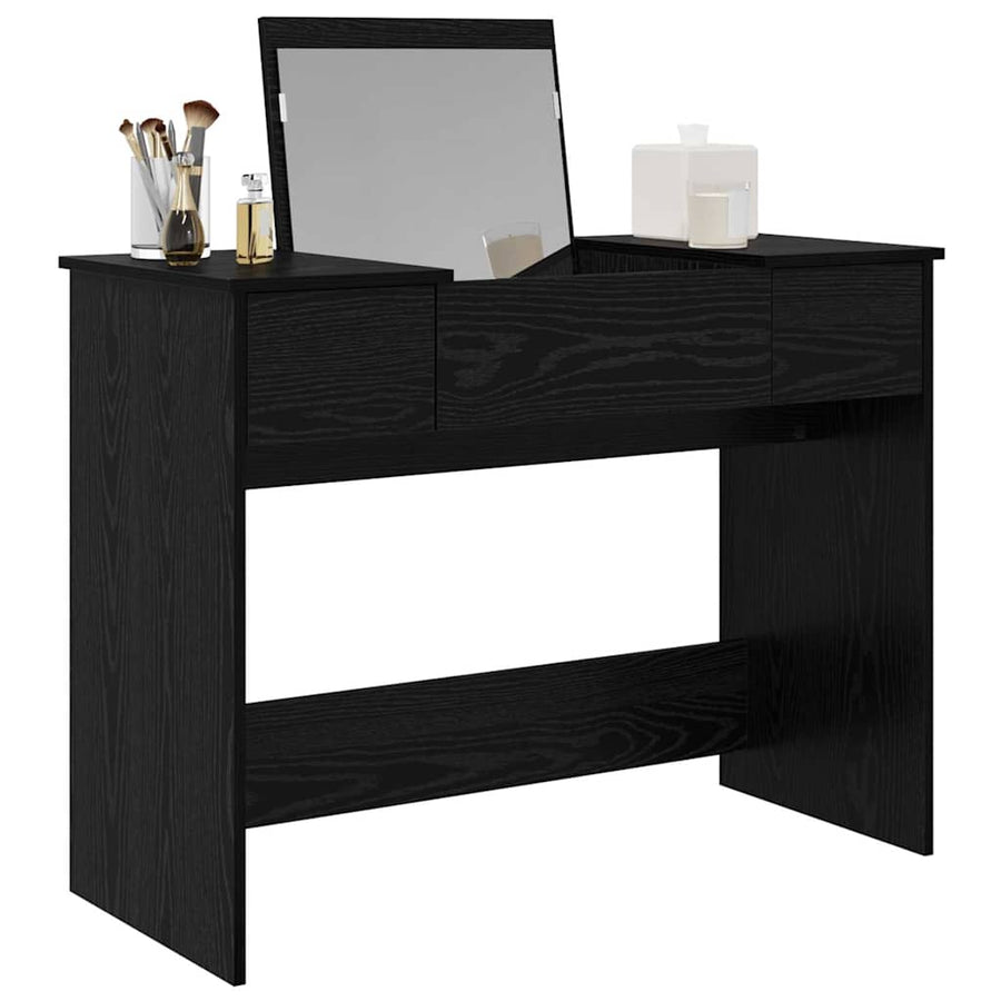 Cosmetische Tafel met lade Zwart Eiken 100 x 45 x 76 cm