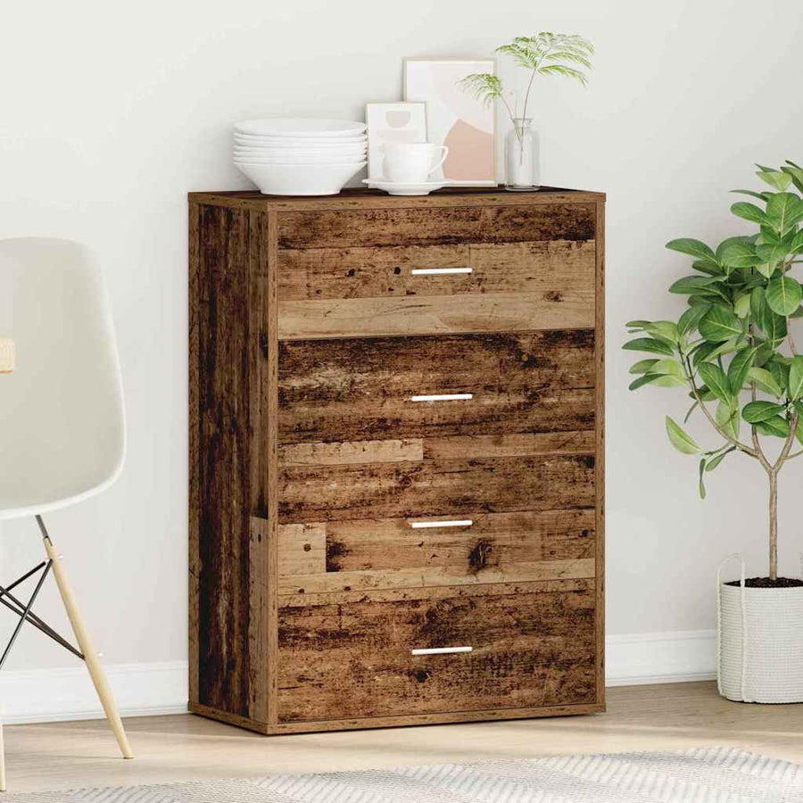 Dressoir met lade Oud hout 60 x 31 x 84 cm Spaanplaat