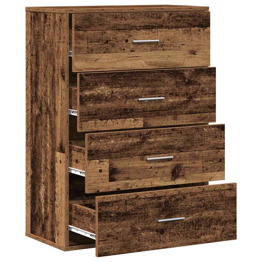 Dressoir met lade Oud hout 60 x 31 x 84 cm Spaanplaat