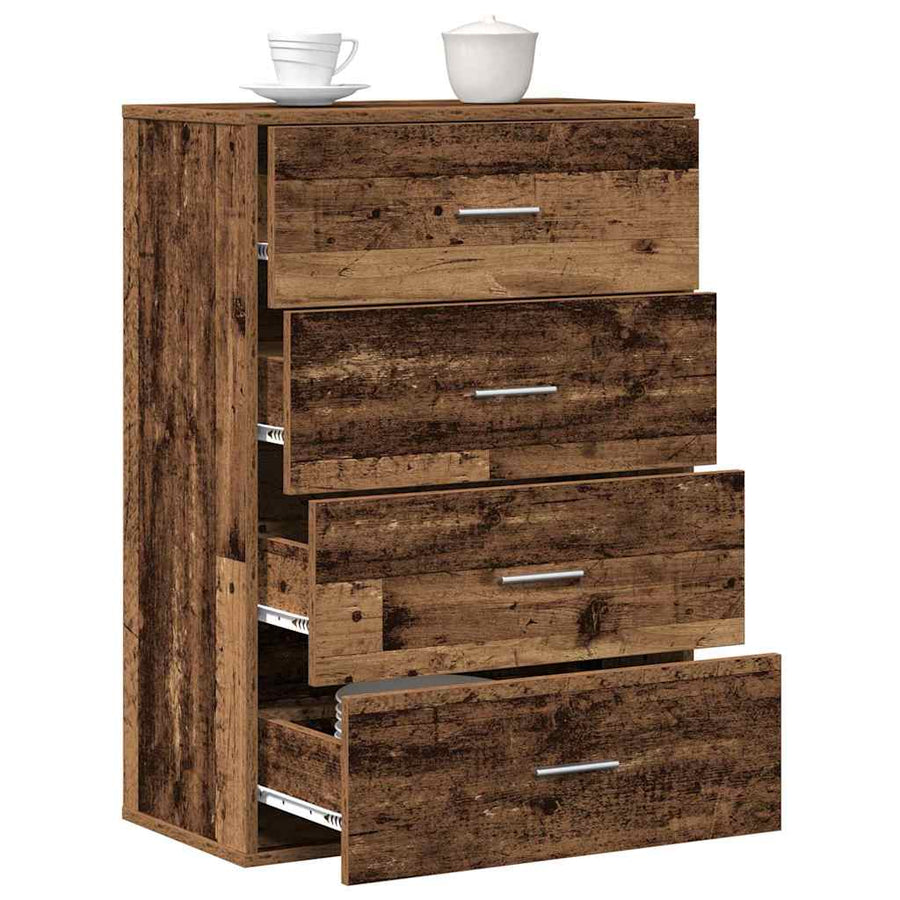 Dressoir met lade Oud hout 60 x 31 x 84 cm Spaanplaat