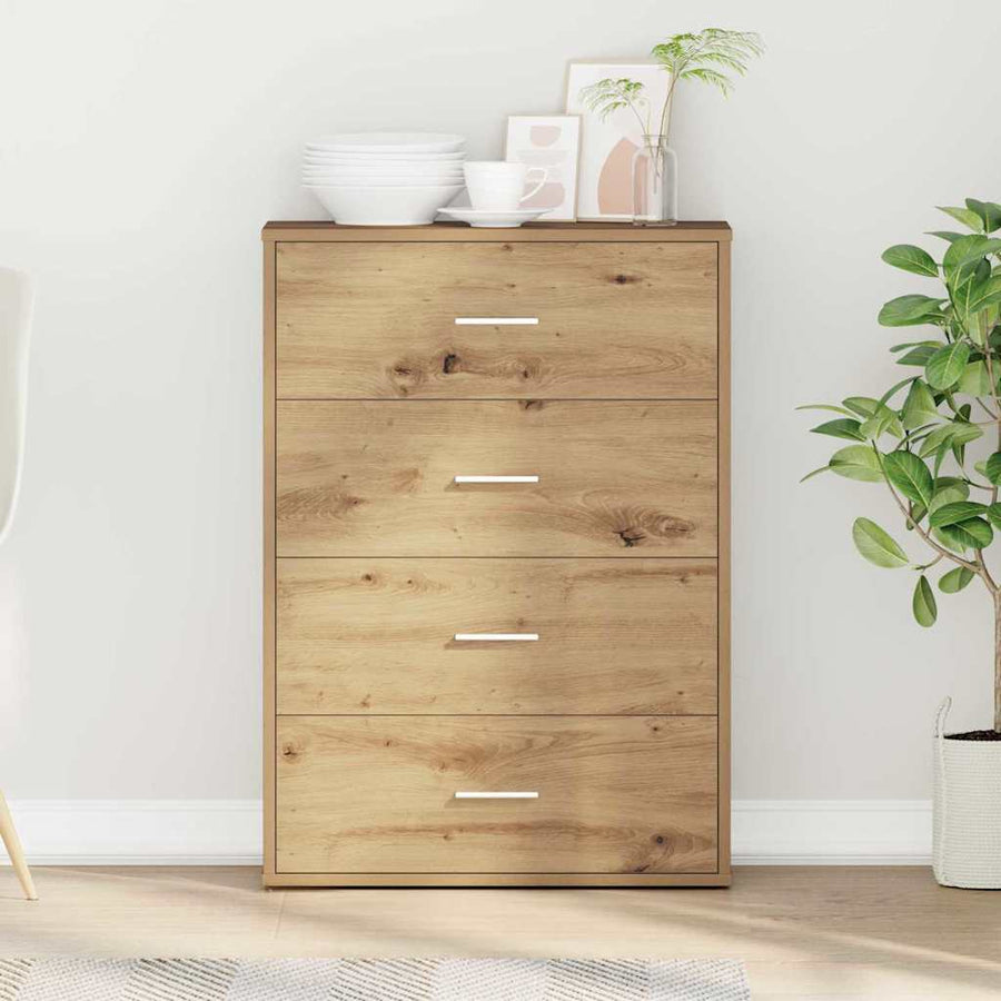 Dressoir artisanaal eikenkleurig 60 x 31 x 84 cm Spaanplaat