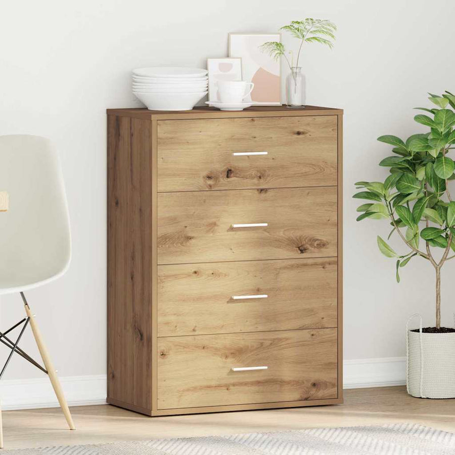 Dressoir artisanaal eikenkleurig 60 x 31 x 84 cm Spaanplaat