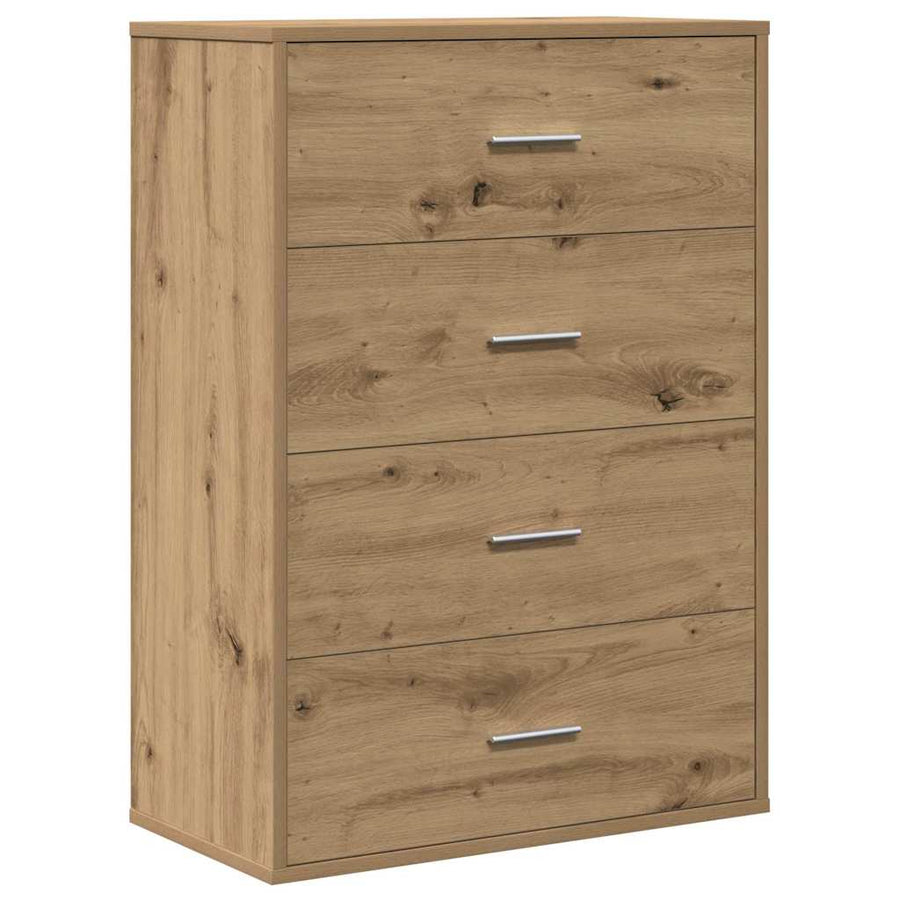 Dressoir artisanaal eikenkleurig 60 x 31 x 84 cm Spaanplaat