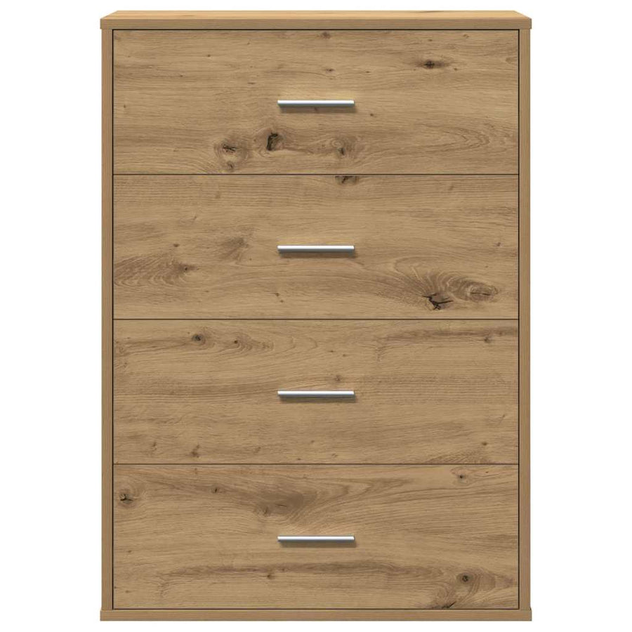Dressoir artisanaal eikenkleurig 60 x 31 x 84 cm Spaanplaat