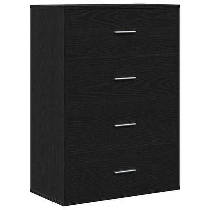 Dressoir met lade Zwart eiken 60 x 31 x 84 cm Spaanplaat