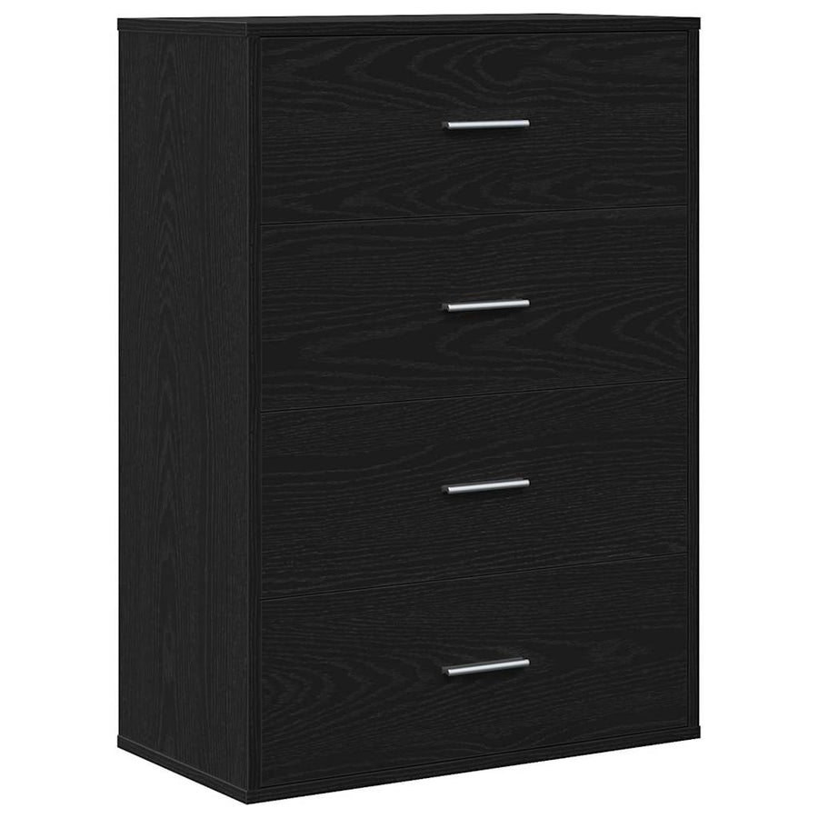 Dressoir met lade Zwart eiken 60 x 31 x 84 cm Spaanplaat