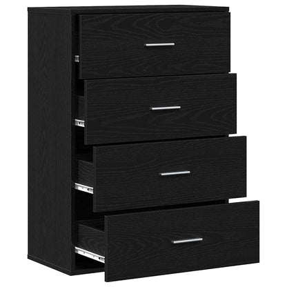 Dressoir met lade Zwart eiken 60 x 31 x 84 cm Spaanplaat