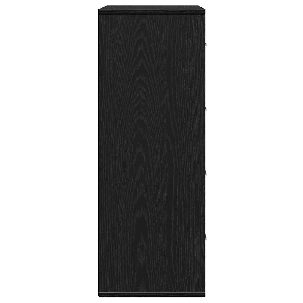 Dressoir met lade Zwart eiken 60 x 31 x 84 cm Spaanplaat