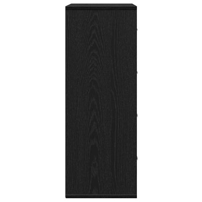 Dressoir met lade Zwart eiken 60 x 31 x 84 cm Spaanplaat