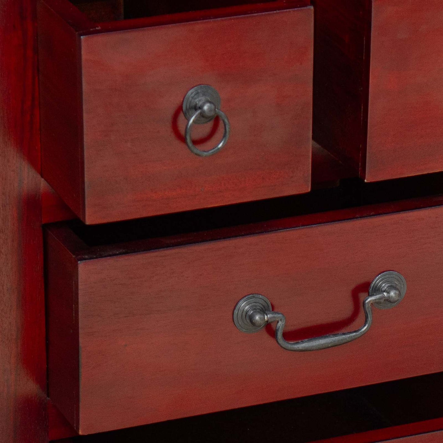 Ladekast met lade Bruin 45 x 35 x 100,5 cm Massief Mahoniehout