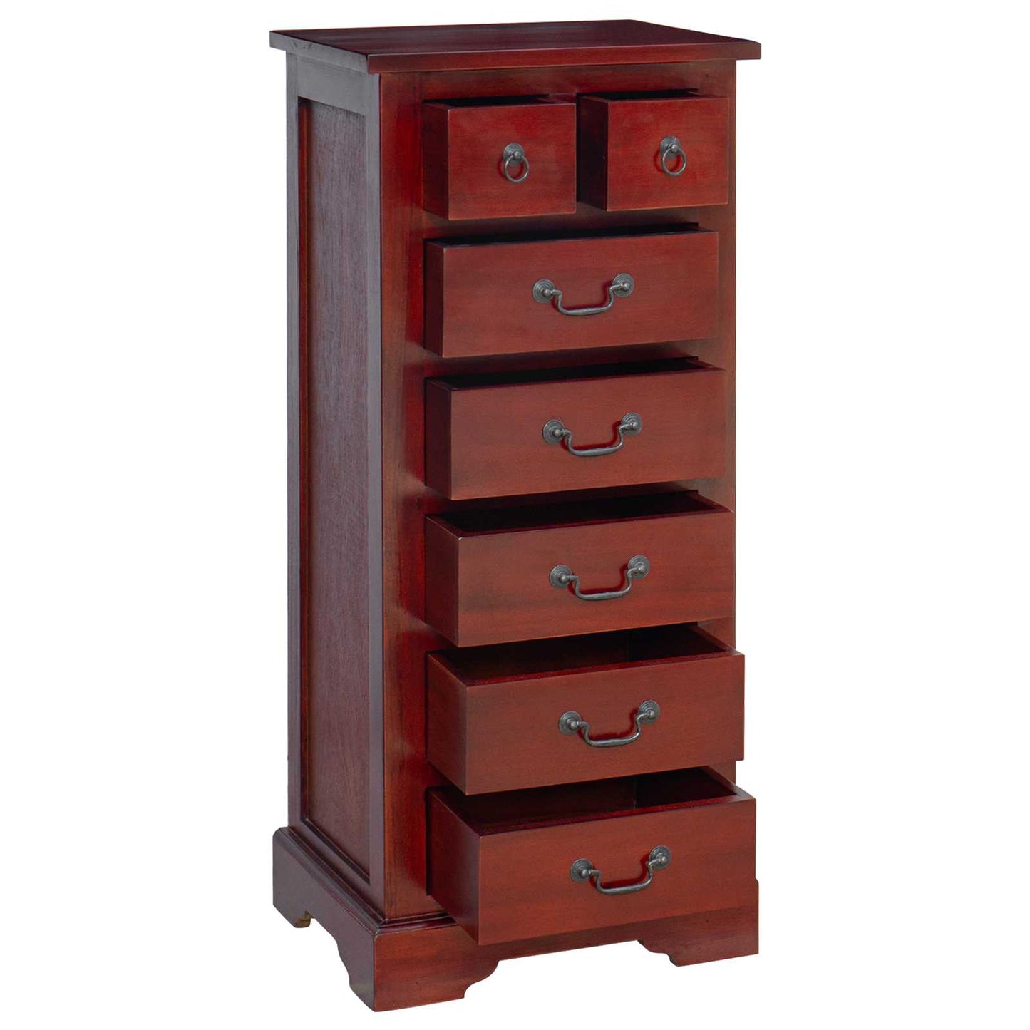 Ladekast met lade Bruin 45 x 35 x 100,5 cm Massief Mahoniehout
