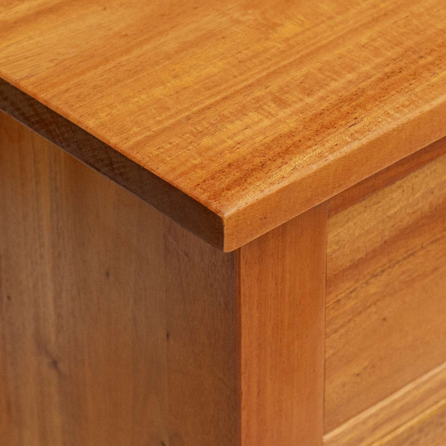 TV-kast met lade Naturel 100 x 40,5 x 46 cm Massief Mahoniehout