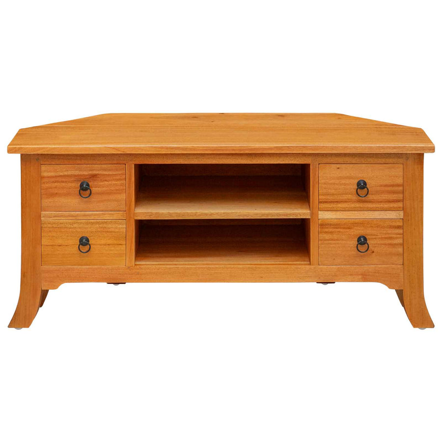 TV-kast met lade Naturel 100 x 40,5 x 46 cm Massief Mahoniehout