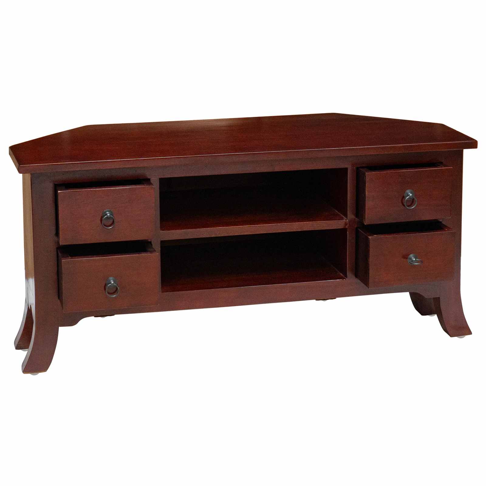 TV-kast met lade Bruin 100 x 40,5 x 46 cm Massief Mahoniehout