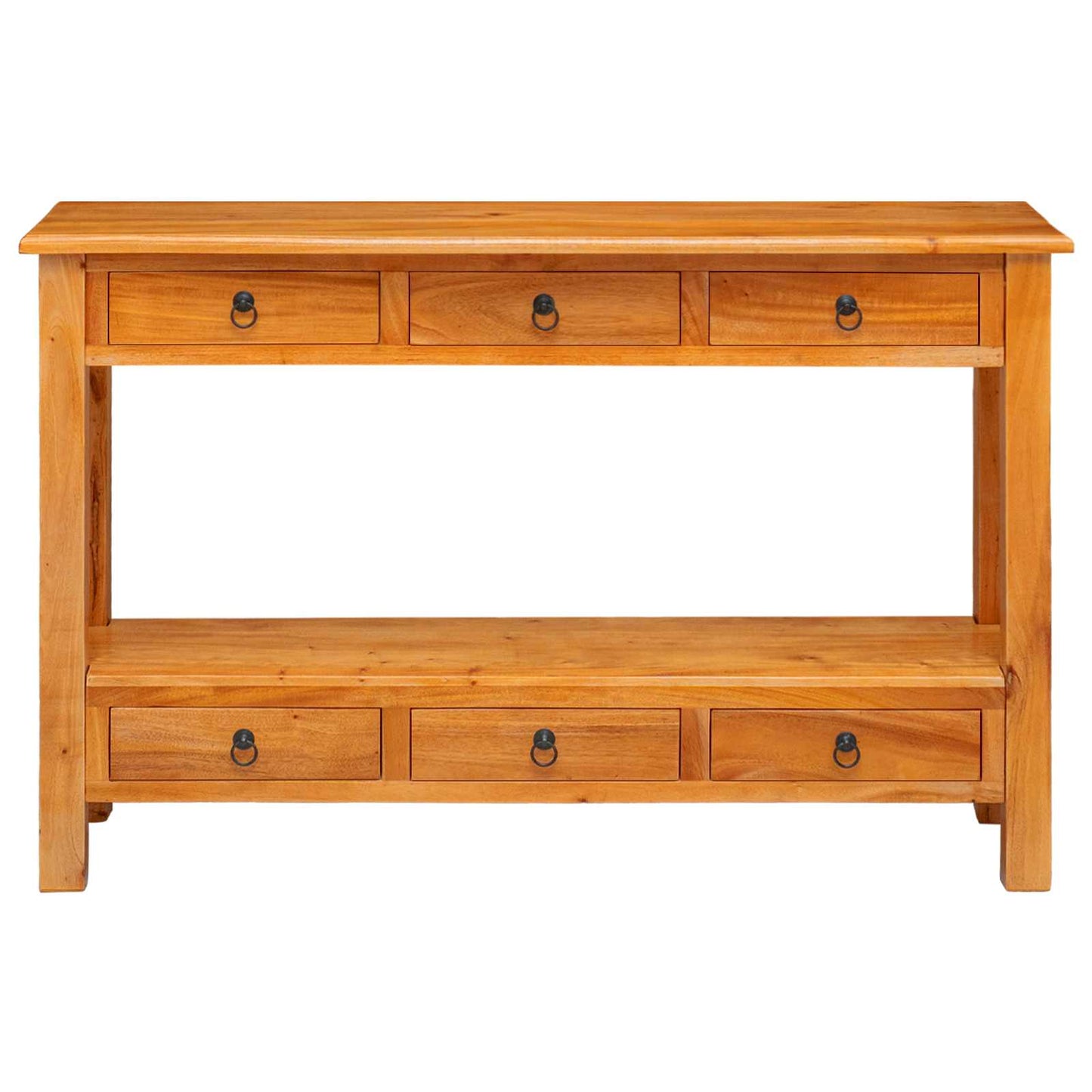 Wandtafel met lade Naturel 115 x 32 x 76 cm Massief Mahoniehout