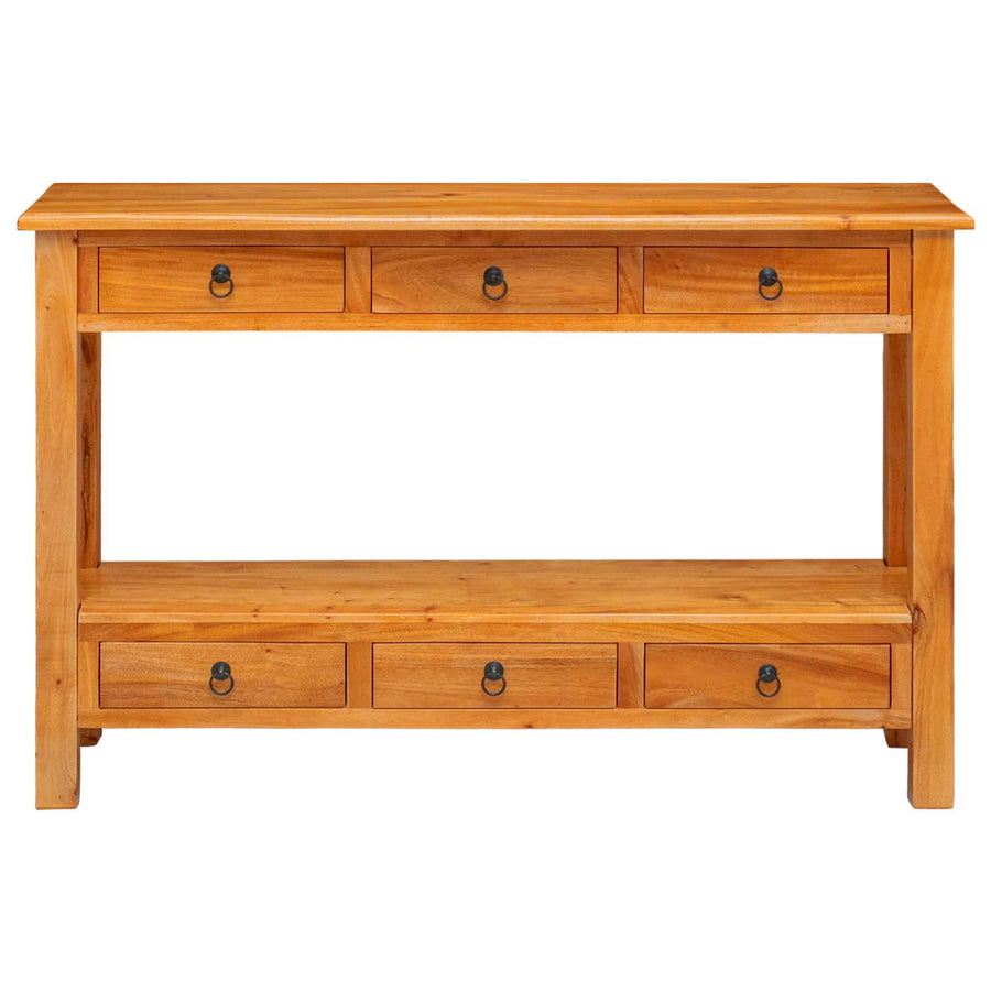 Wandtafel met lade Naturel 115 x 32 x 76 cm Massief Mahoniehout
