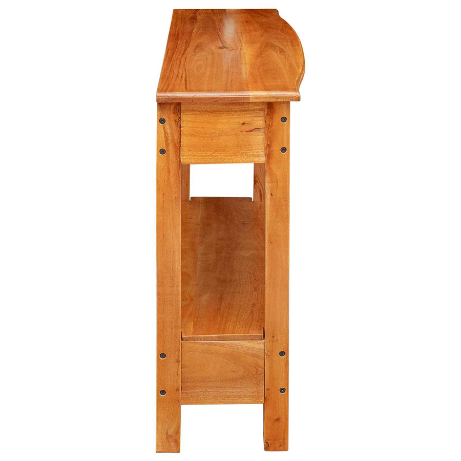 Wandtafel met lade Naturel 115 x 32 x 76 cm Massief Mahoniehout