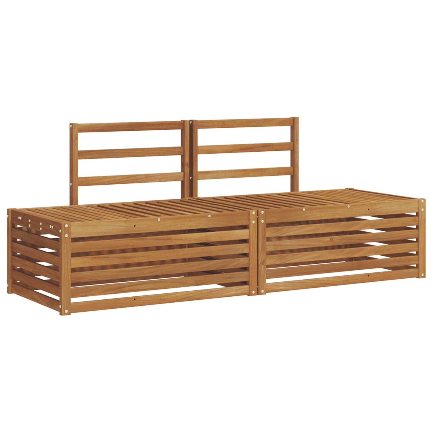 Sofa-Sets 2 Stuk Naturel 91 x 63 x 73 cm Massief Acaciahout