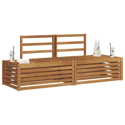 Sofa-Sets 2 Stuk Naturel 91 x 63 x 73 cm Massief Acaciahout