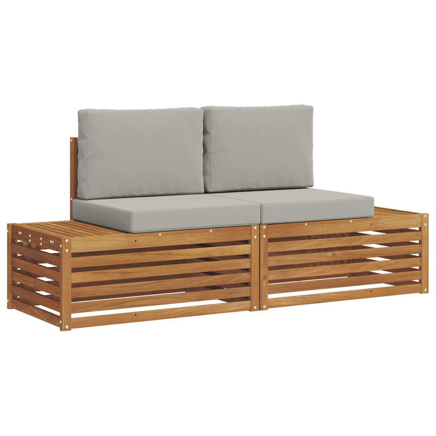 Sofa-Sets 2 Stuk Natuurlijk en Crème 91 x 63 x 73 cm