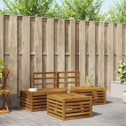 Sofa-Sets 3 Stuk Naturel Massief Acaciahout