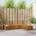 Outdoor Lounge Set 4 Pieces Natural Solid Acacia Wood