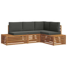 Sofa-Sets met kussen 4 Stuk Natuurlijk en Antraciet