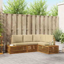 Sofa-Sets met kussen 4 Stuk Natuurlijk en Beige