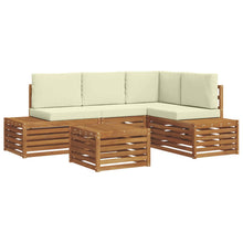 Sofa-Sets met kussen 5 Stuk Natuurlijk en Crème