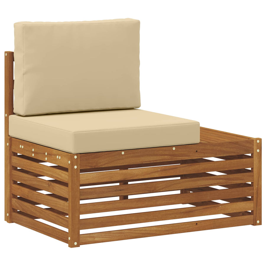 Sofa-Sets met kussen 5 Stuk Natuurlijk en Beige