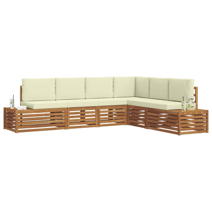 Sofa-Sets met kussen 6 Stuk Natuurlijk en Crème