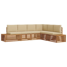 Sofa-Sets met kussen 6 Stuk Natuurlijk en Beige