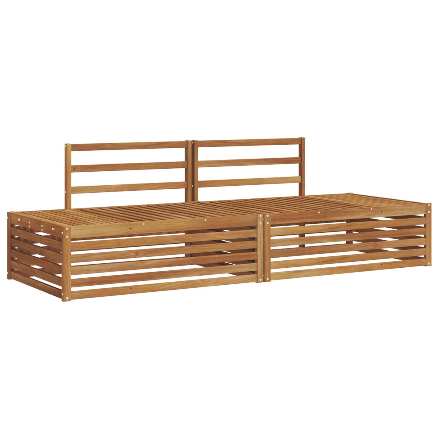 Buiten bankenset 2 Stuk Naturel 203,5 x 83 x 73 cm