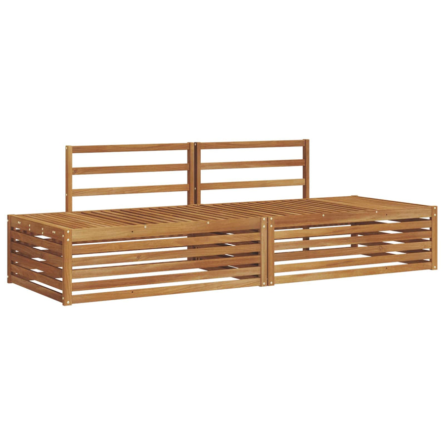 Buiten bankenset 2 Stuk Naturel 203,5 x 83 x 73 cm