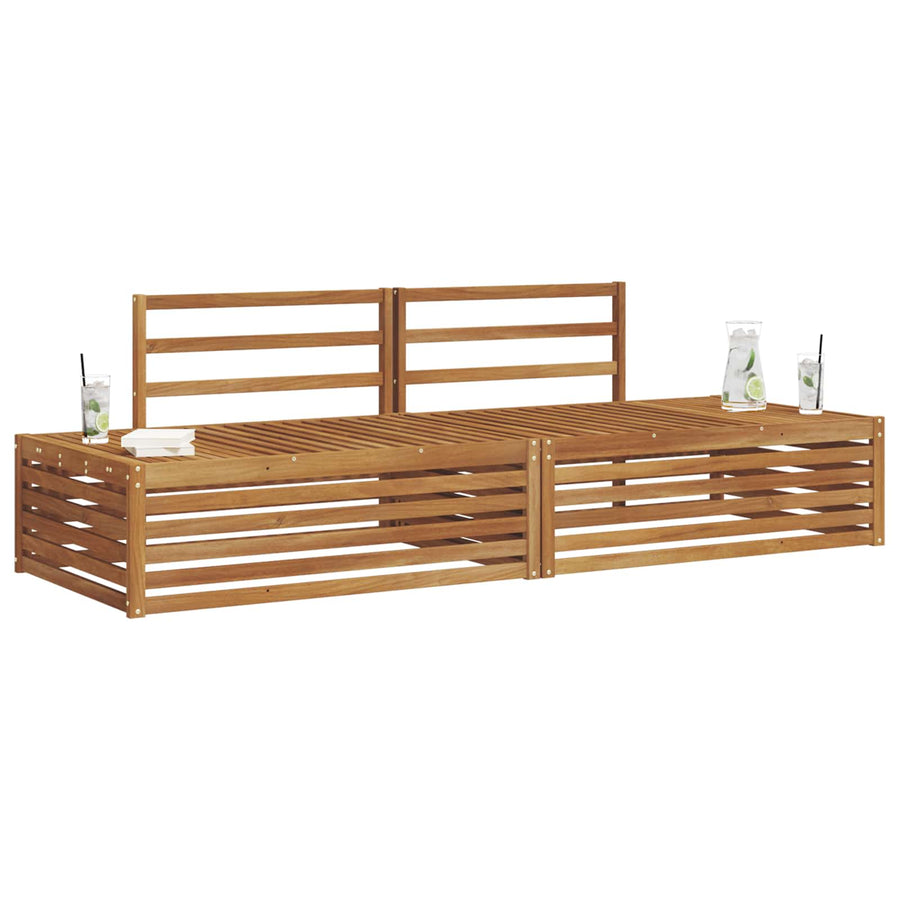 Buiten bankenset 2 Stuk Naturel 203,5 x 83 x 73 cm